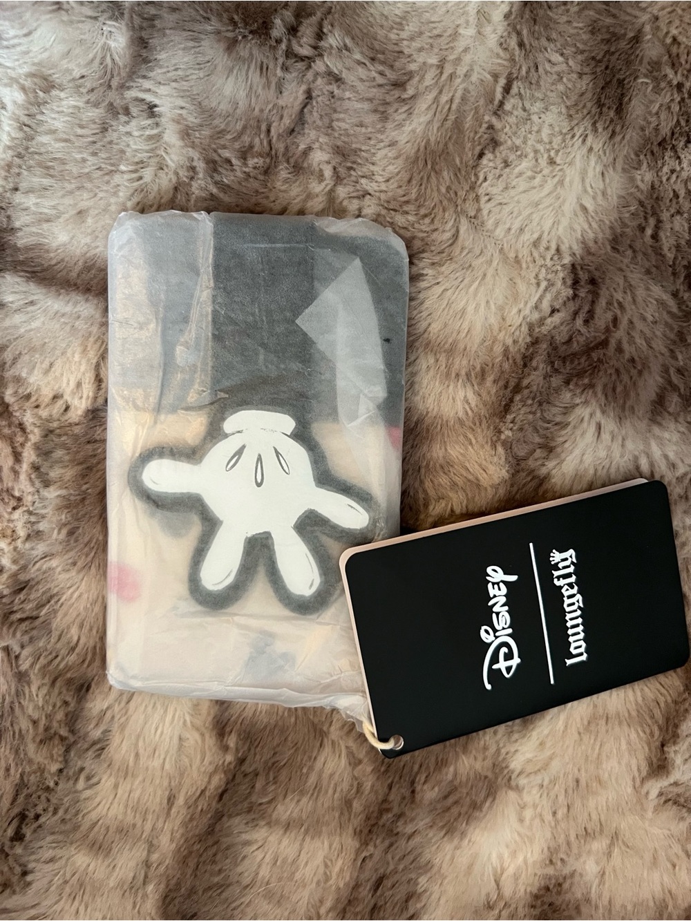 Loungefly Disney Mickey Mouse ID Holder Card Case ID Window Faux Leather Black